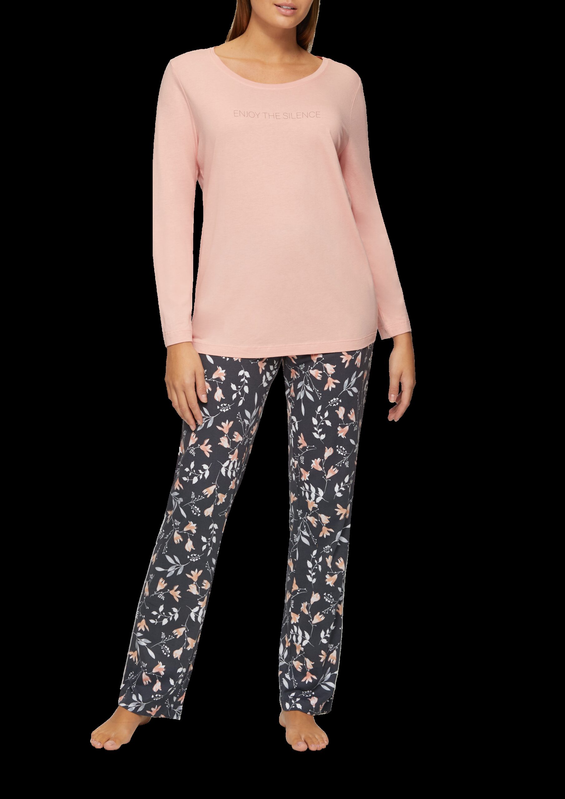 Kuschliger Pyjama mit Print-Details