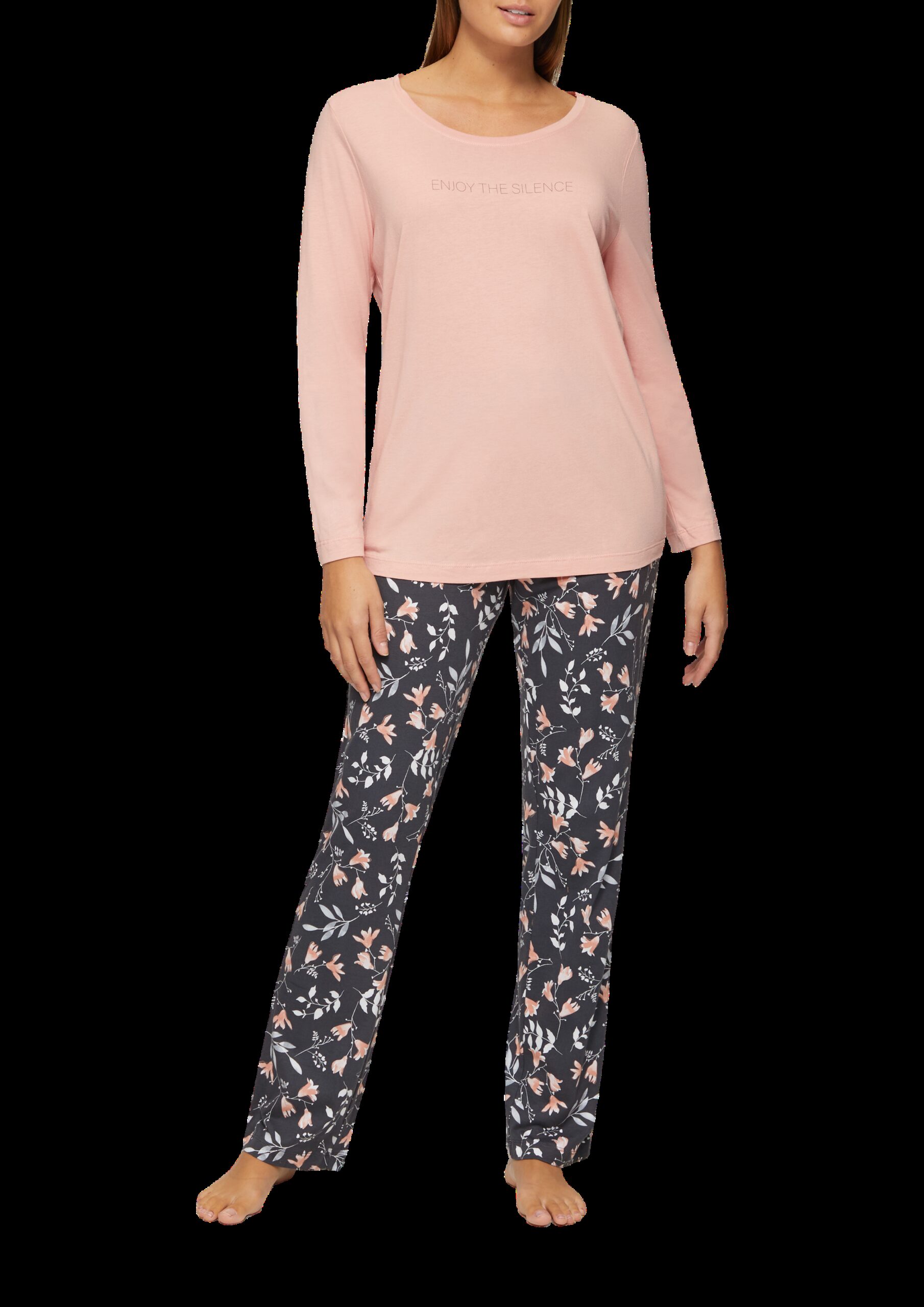 Kuschliger Pyjama mit Print-Details