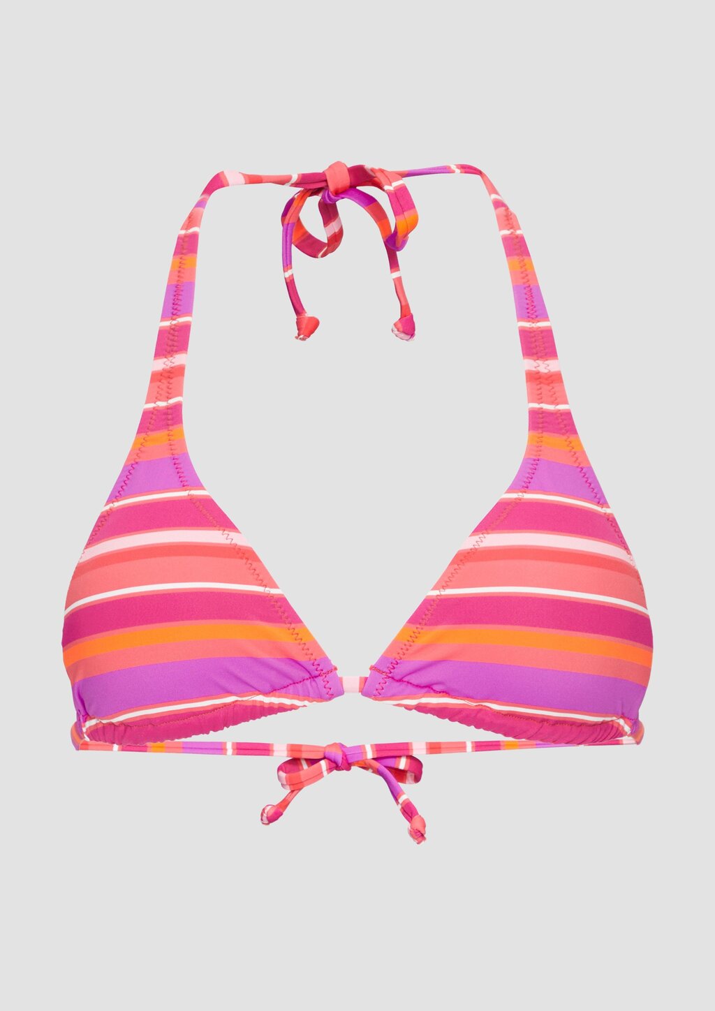 Triangel-Bikinitop im Streifenlook