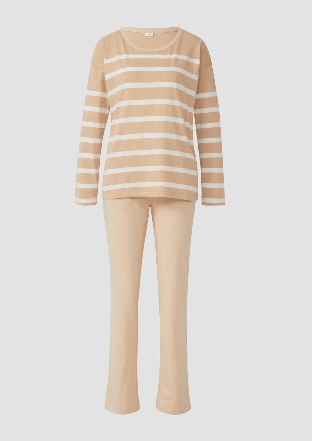 Pyjama aus Baumwollmix mit gestreiftem Oberteil