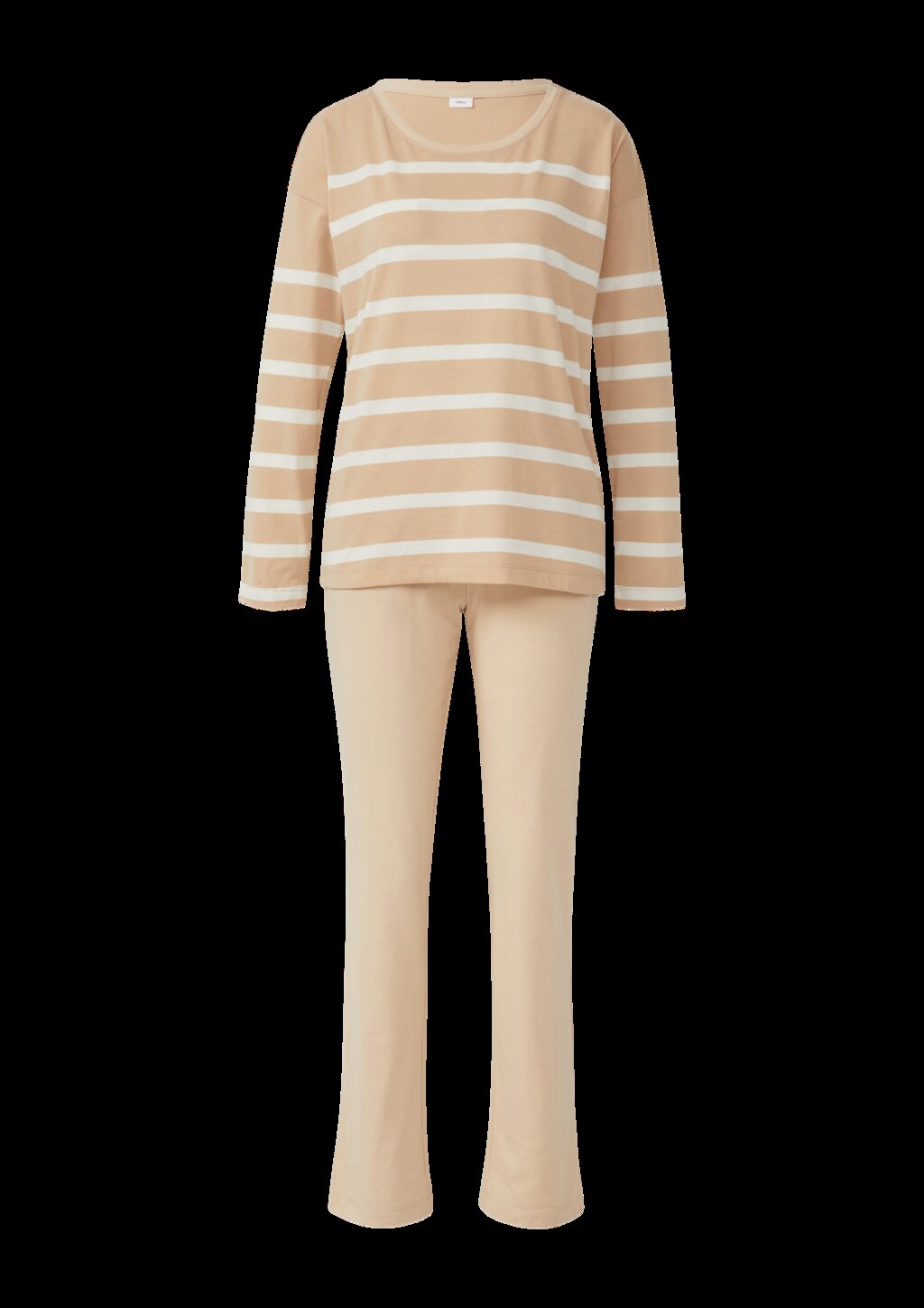 Pyjama aus Baumwollmix mit gestreiftem Oberteil