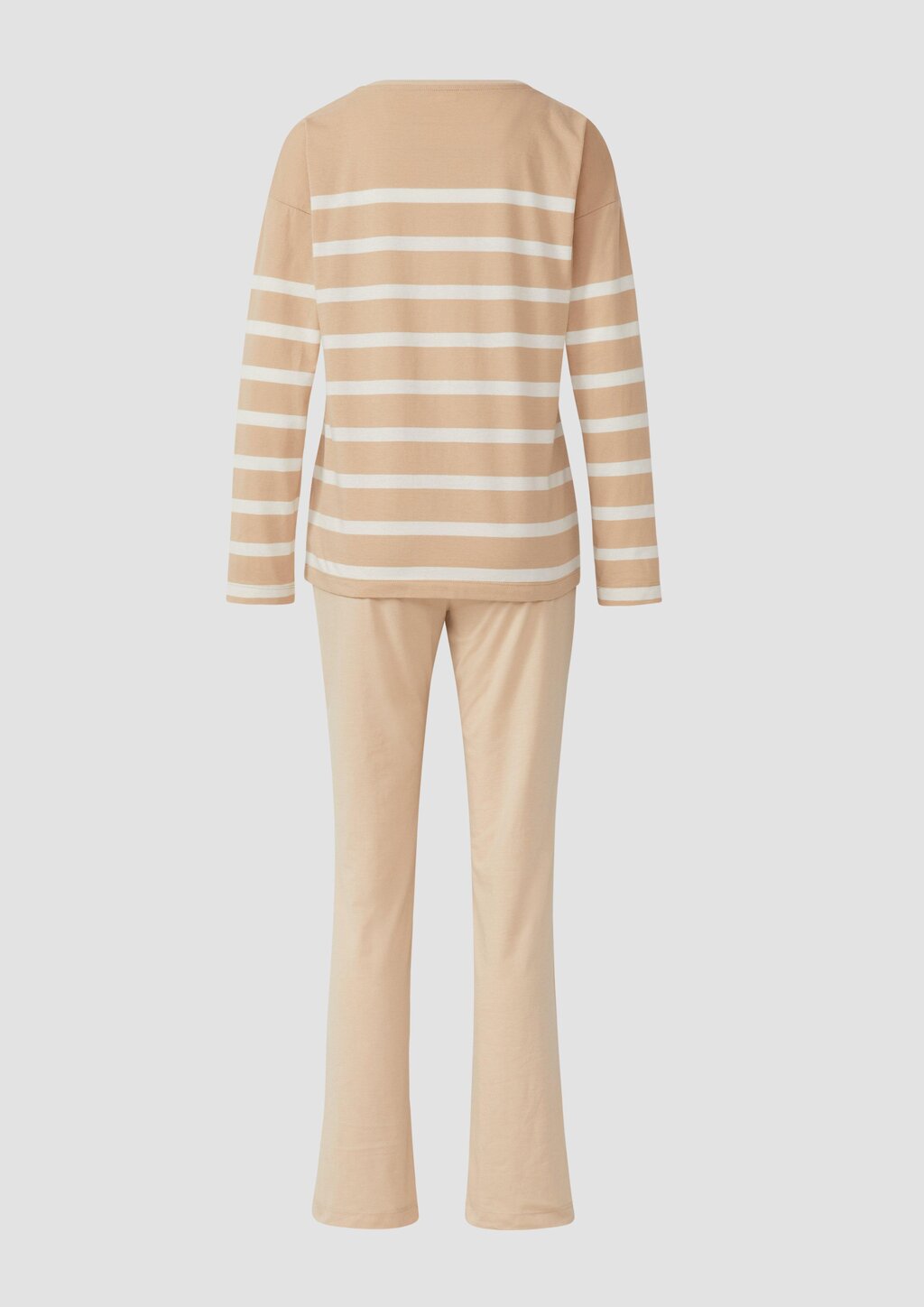 Pyjama aus Baumwollmix mit gestreiftem Oberteil