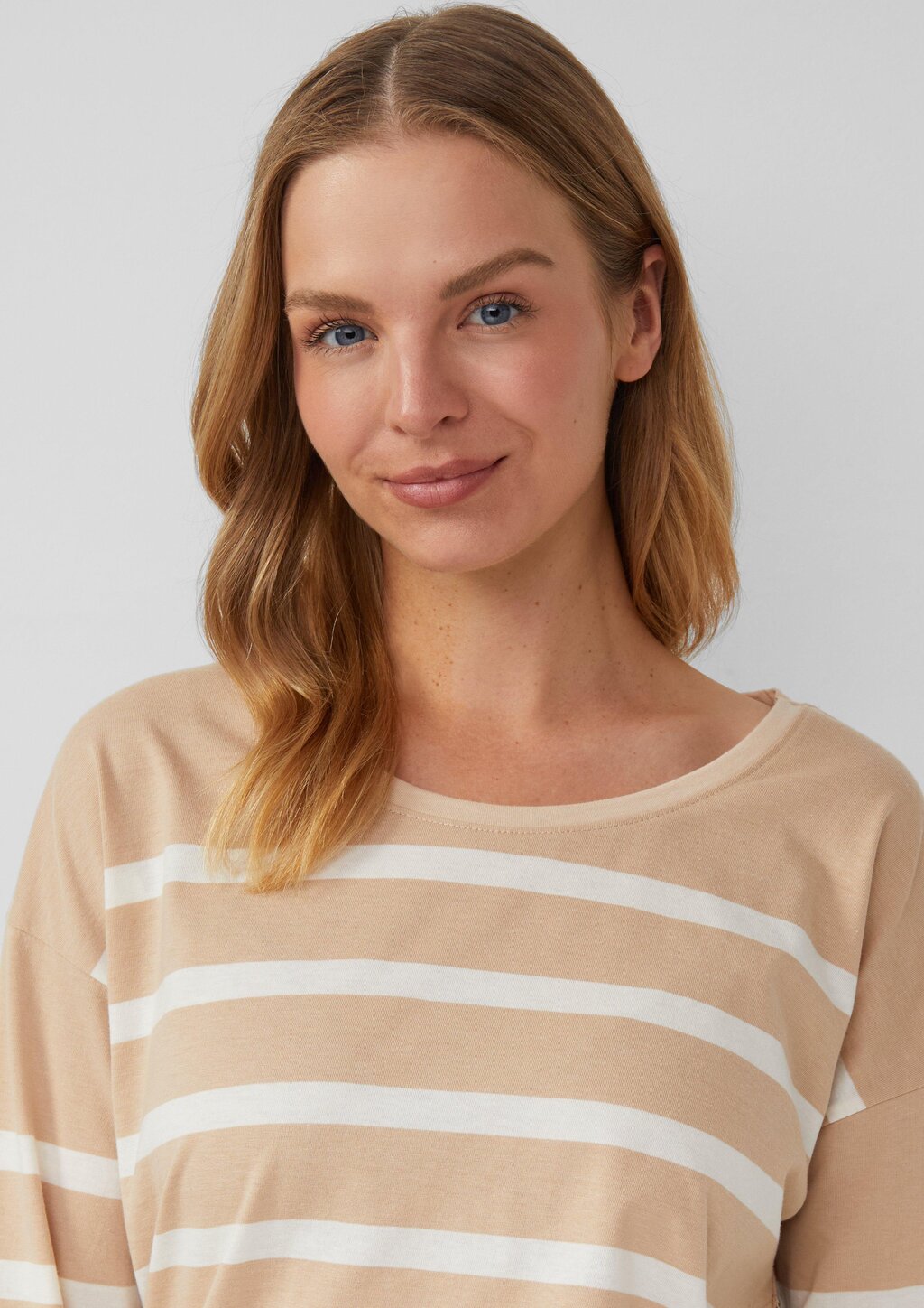 Pyjama aus Baumwollmix mit gestreiftem Oberteil