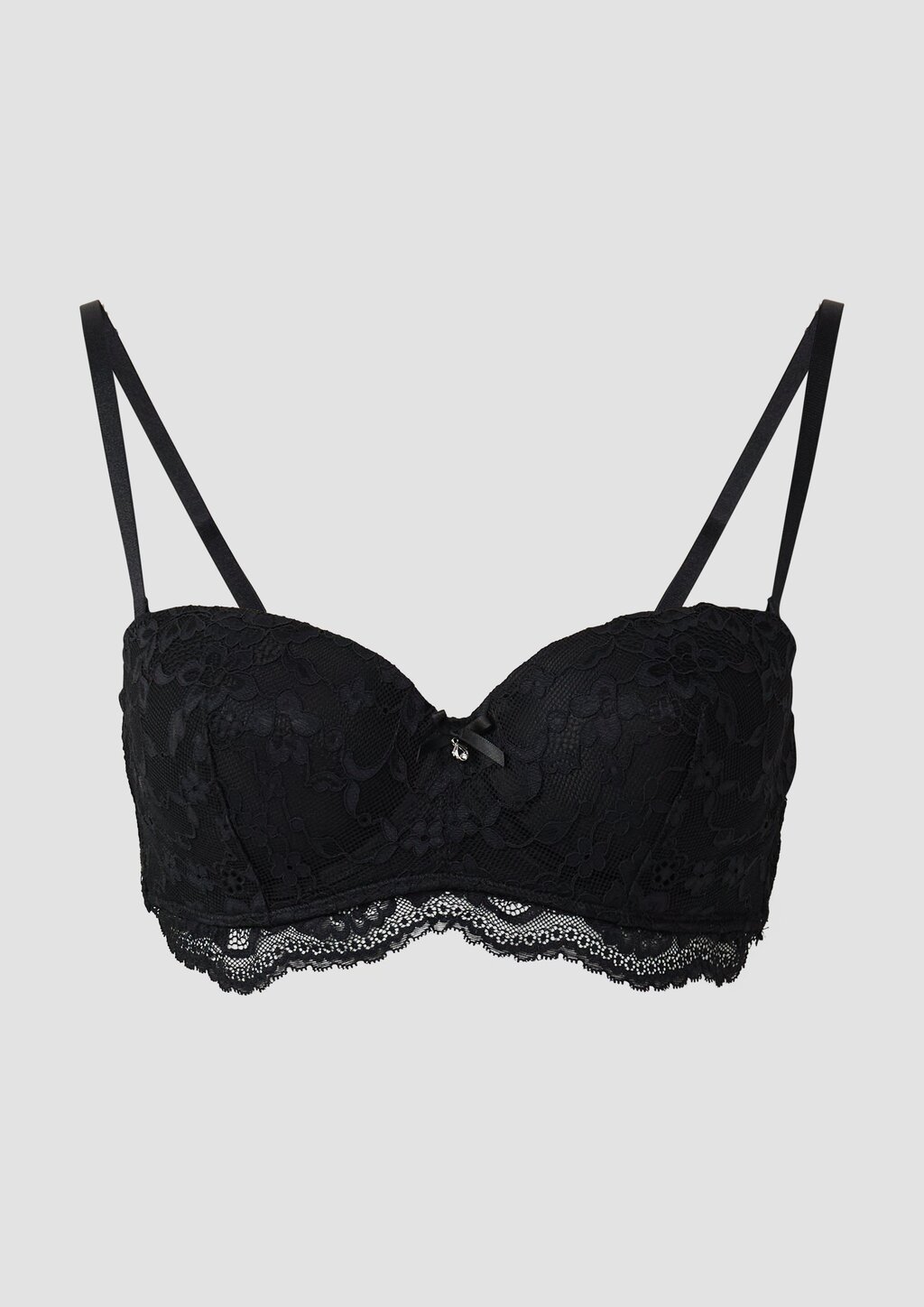 Femininer Schalen-BH mit Zierschleife und Schmuck-Detail