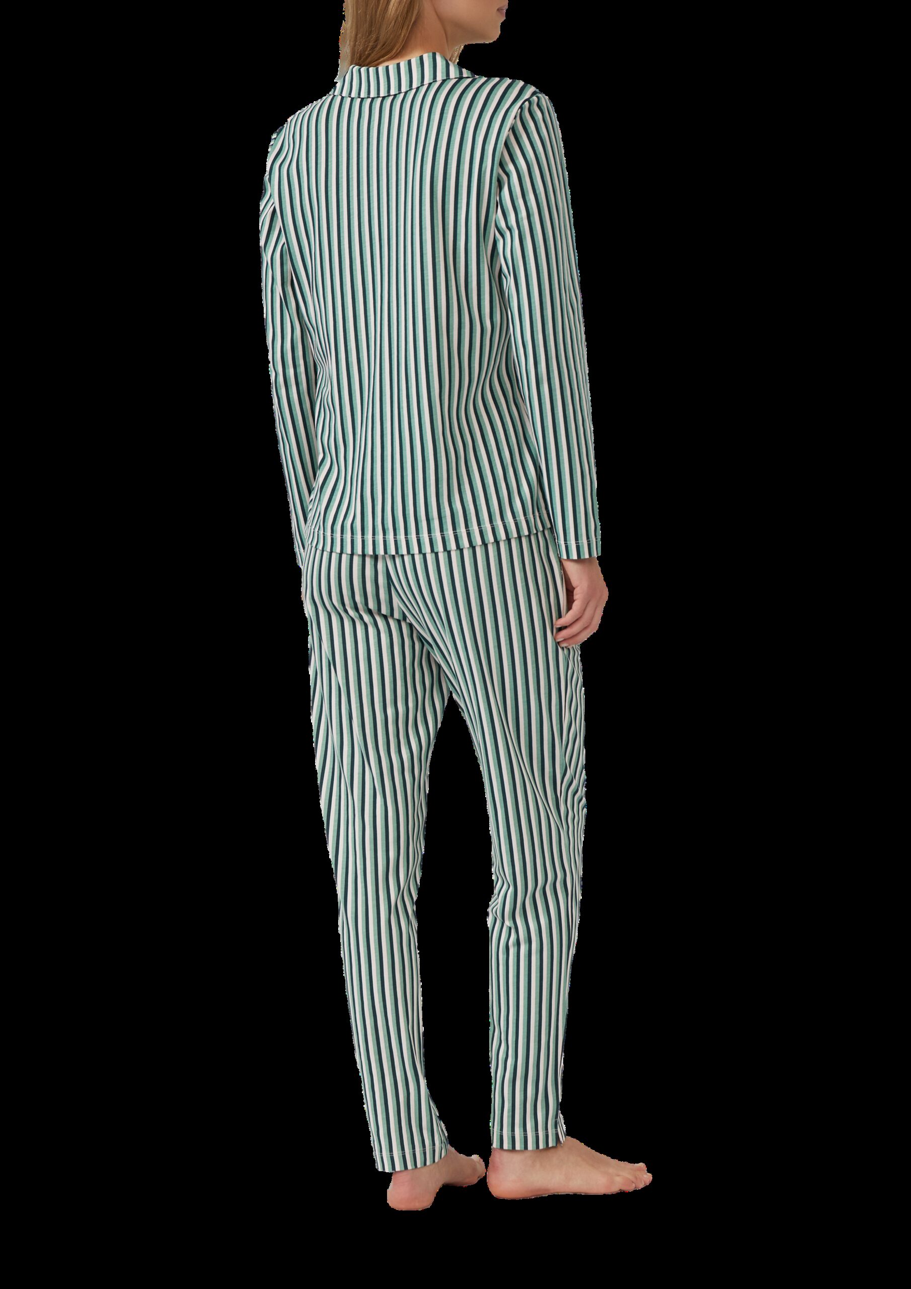 Florales Pyjama-Oberteil mit durchgehender Knopfleiste