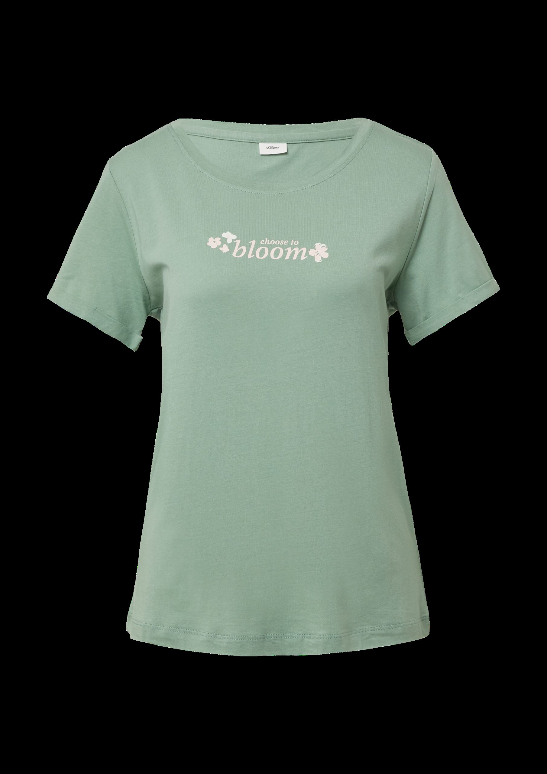 Pyjama-Oberteil mit Frontprint aus Single-Jersey