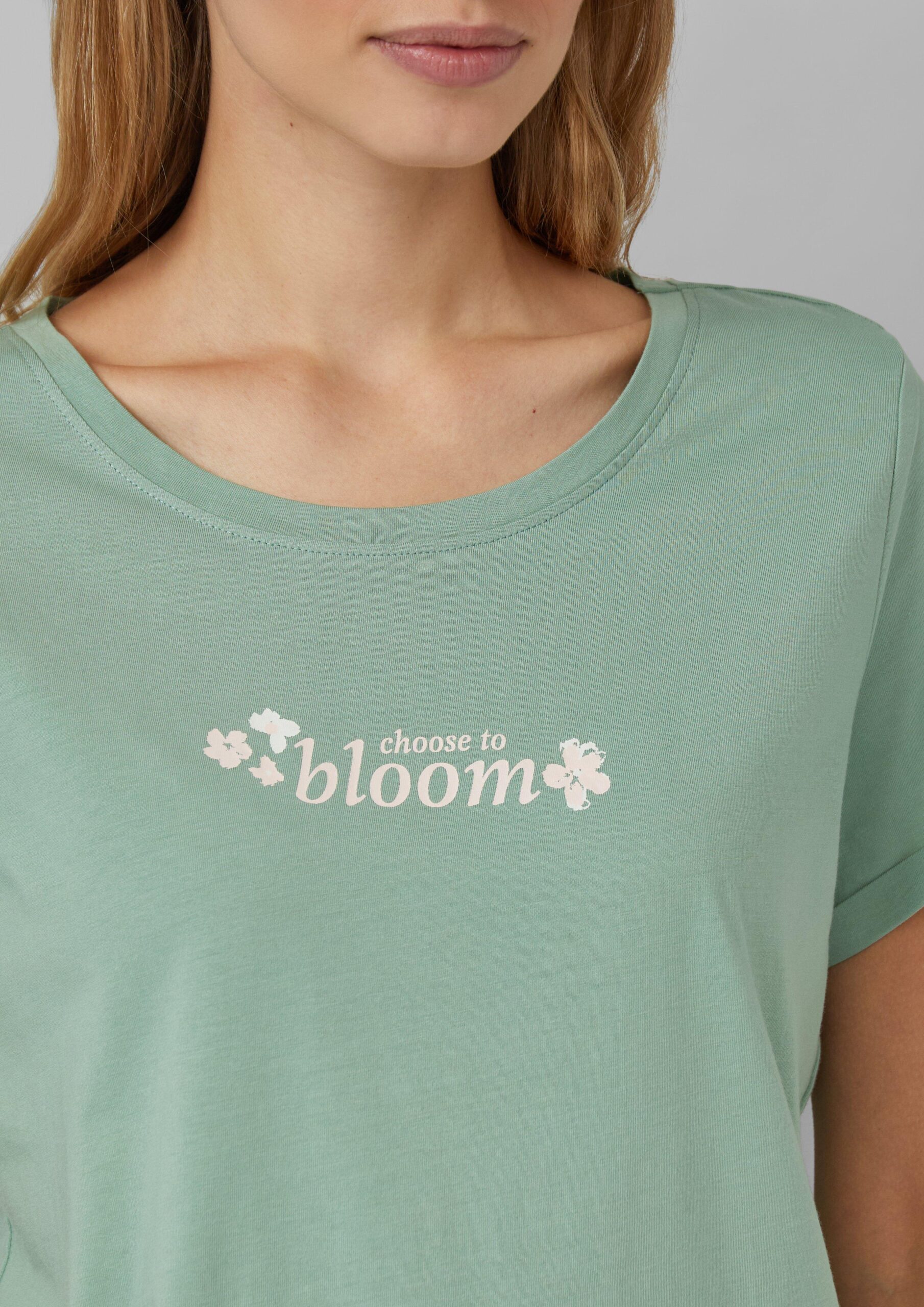 Pyjama-Oberteil mit Frontprint aus Single-Jersey