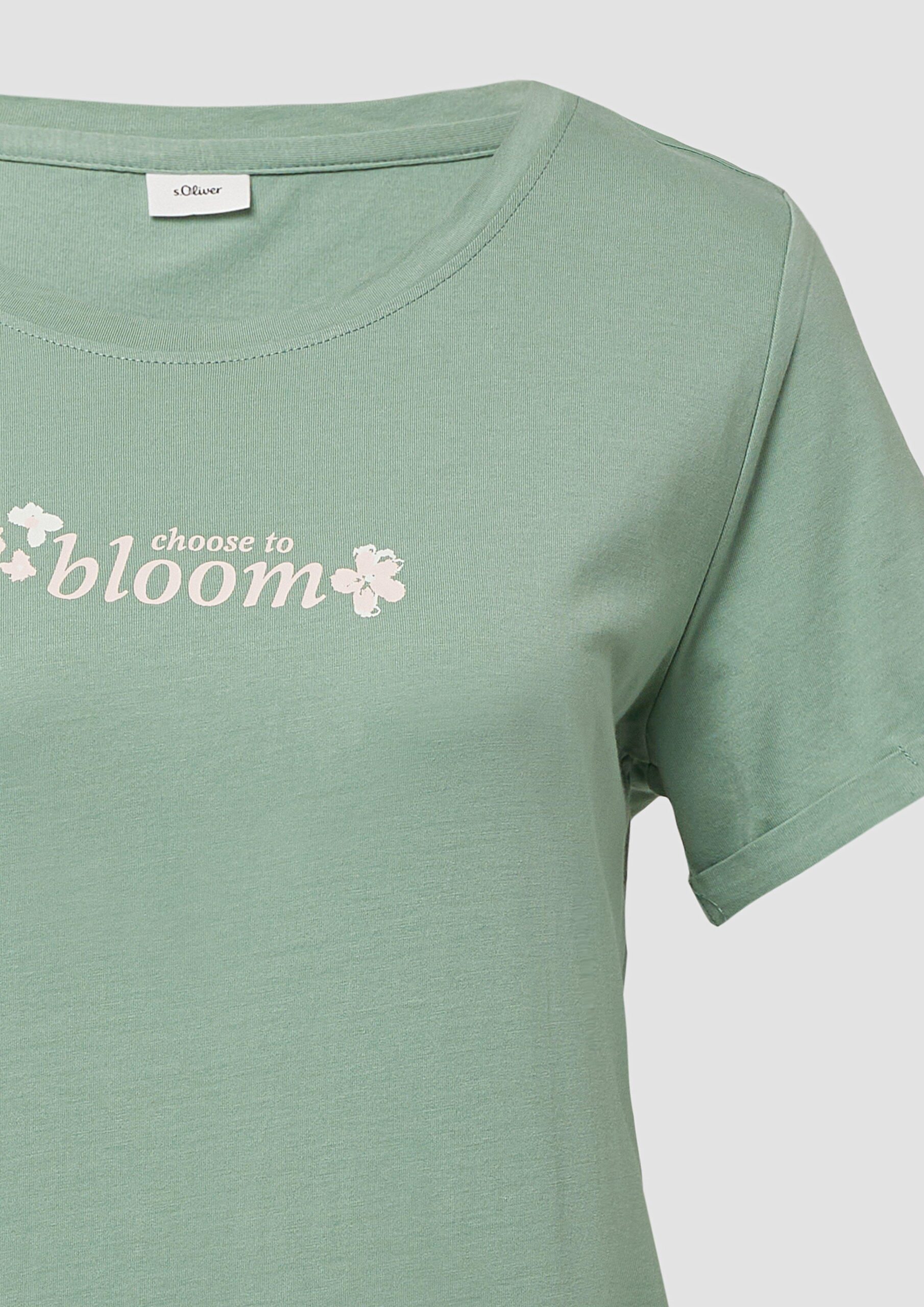 Pyjama-Oberteil mit Frontprint aus Single-Jersey