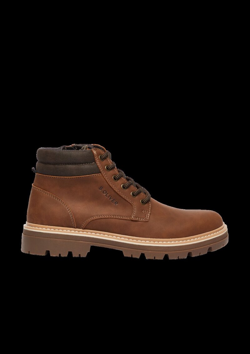 Schnürstiefel im Materialmix