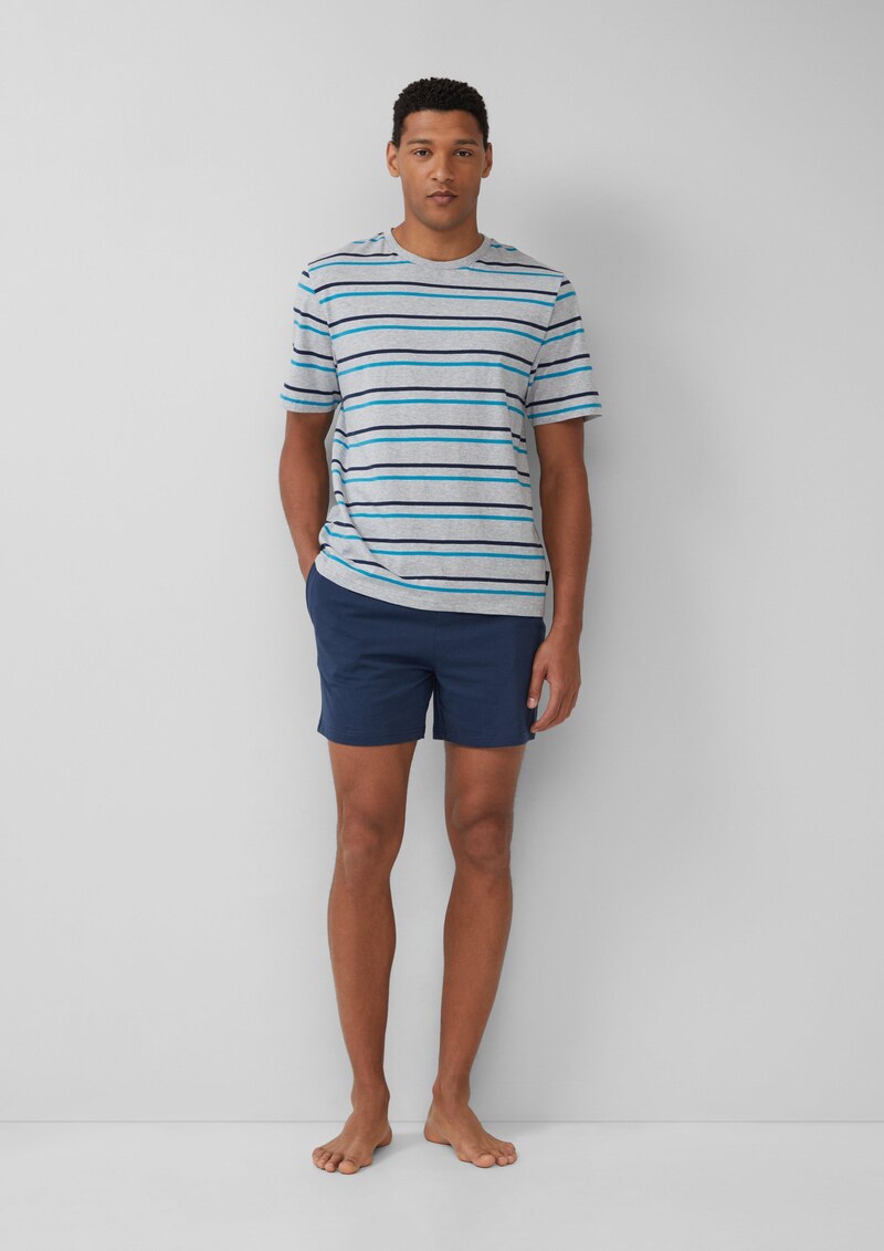 Pyjama-Shorts aus Baumwolle mit Eingrifftaschen