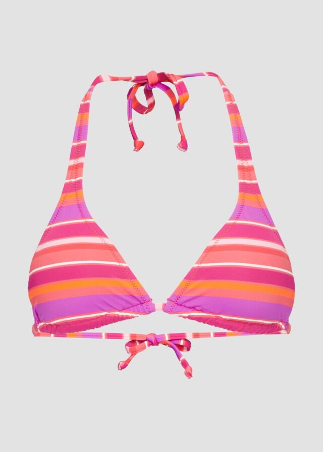 Triangel-Bikinitop im Streifenlook