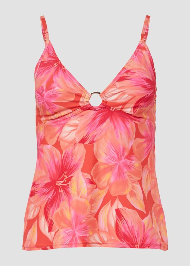 Tankini Top mit floralem All-over-Print
