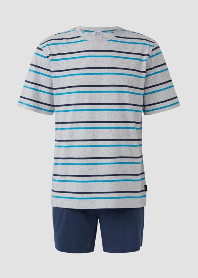 Pyjama-Shorts aus Baumwolle mit Eingrifftaschen