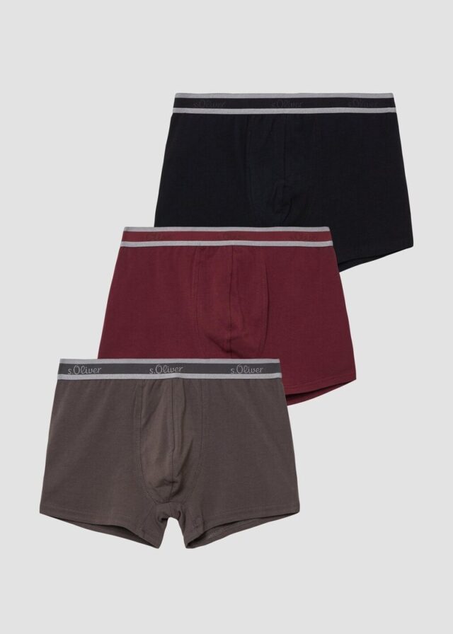 3er-Pack Boxershorts mit abgesetztem Gummizugbund