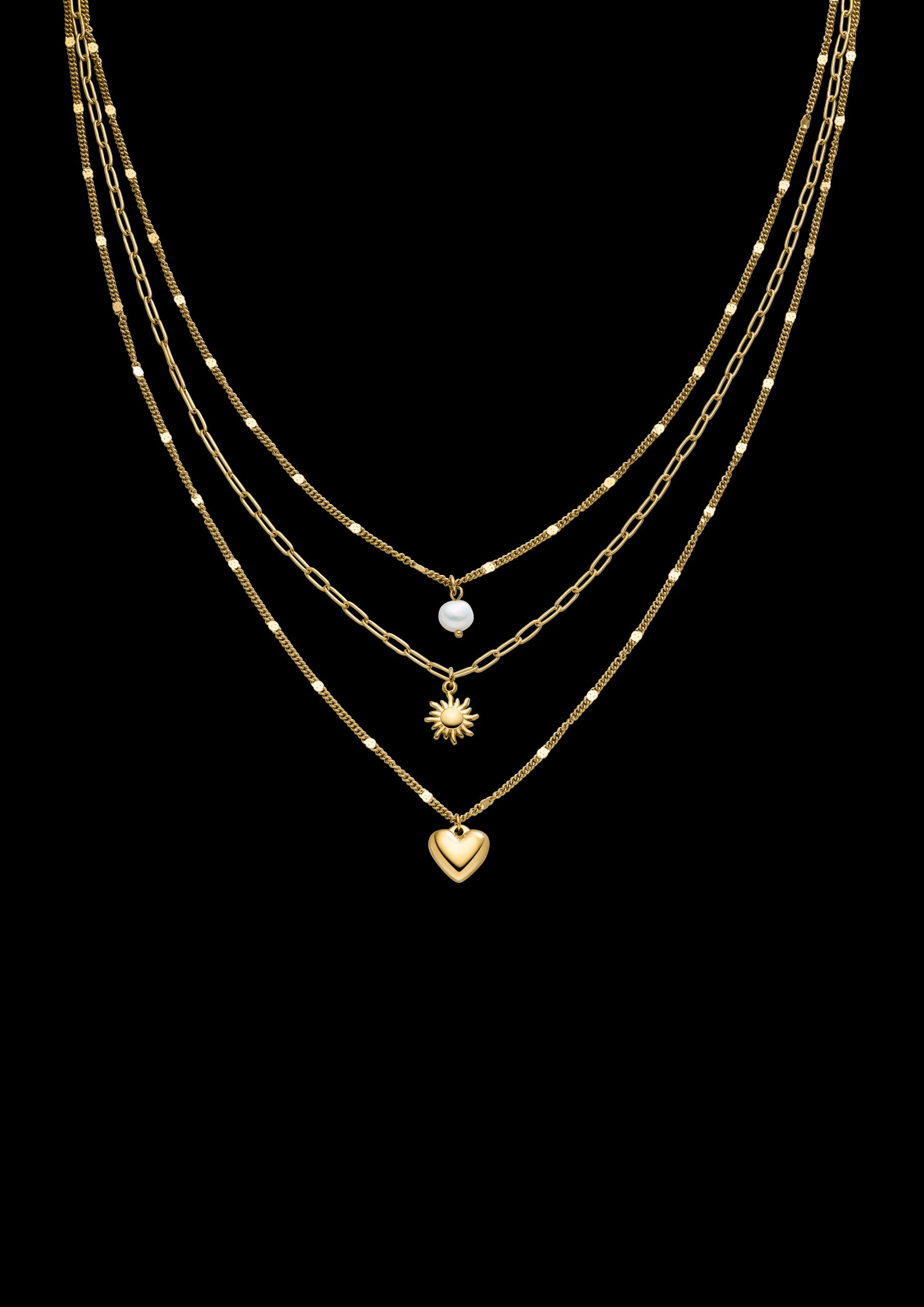 Layering-Kette aus Edelstahl