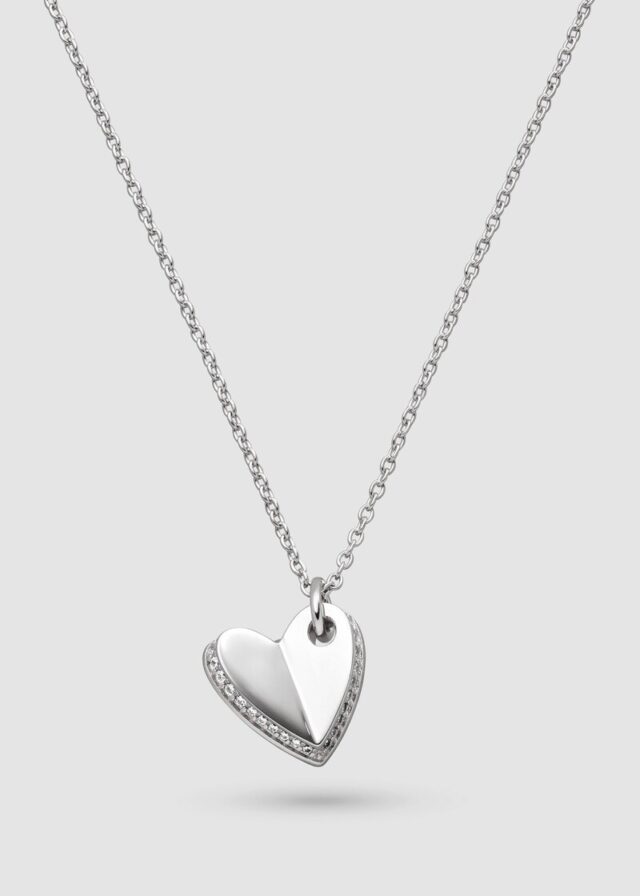 Kette aus 925er Silber mit Herz-Detail