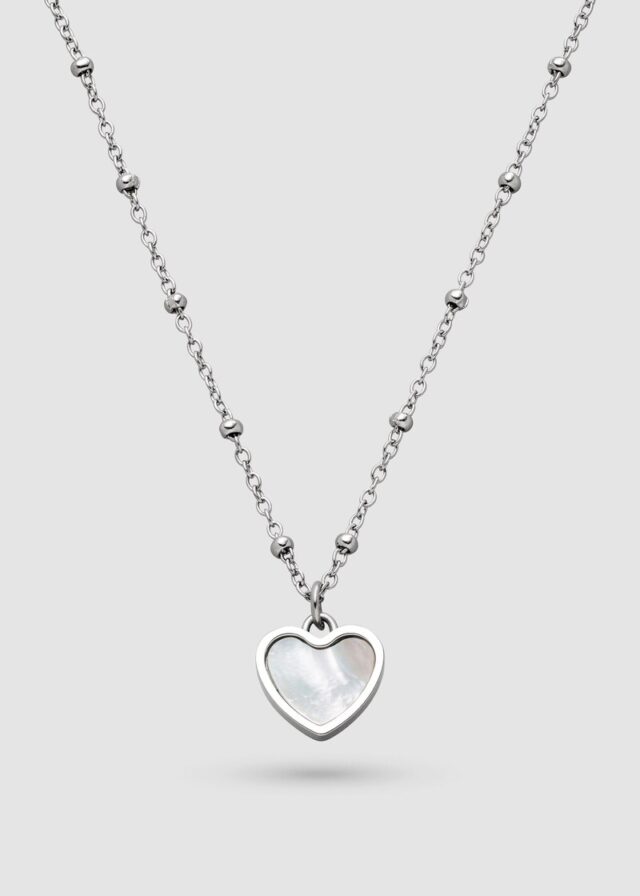 Edelstahlkette mit Herz-Anhänger