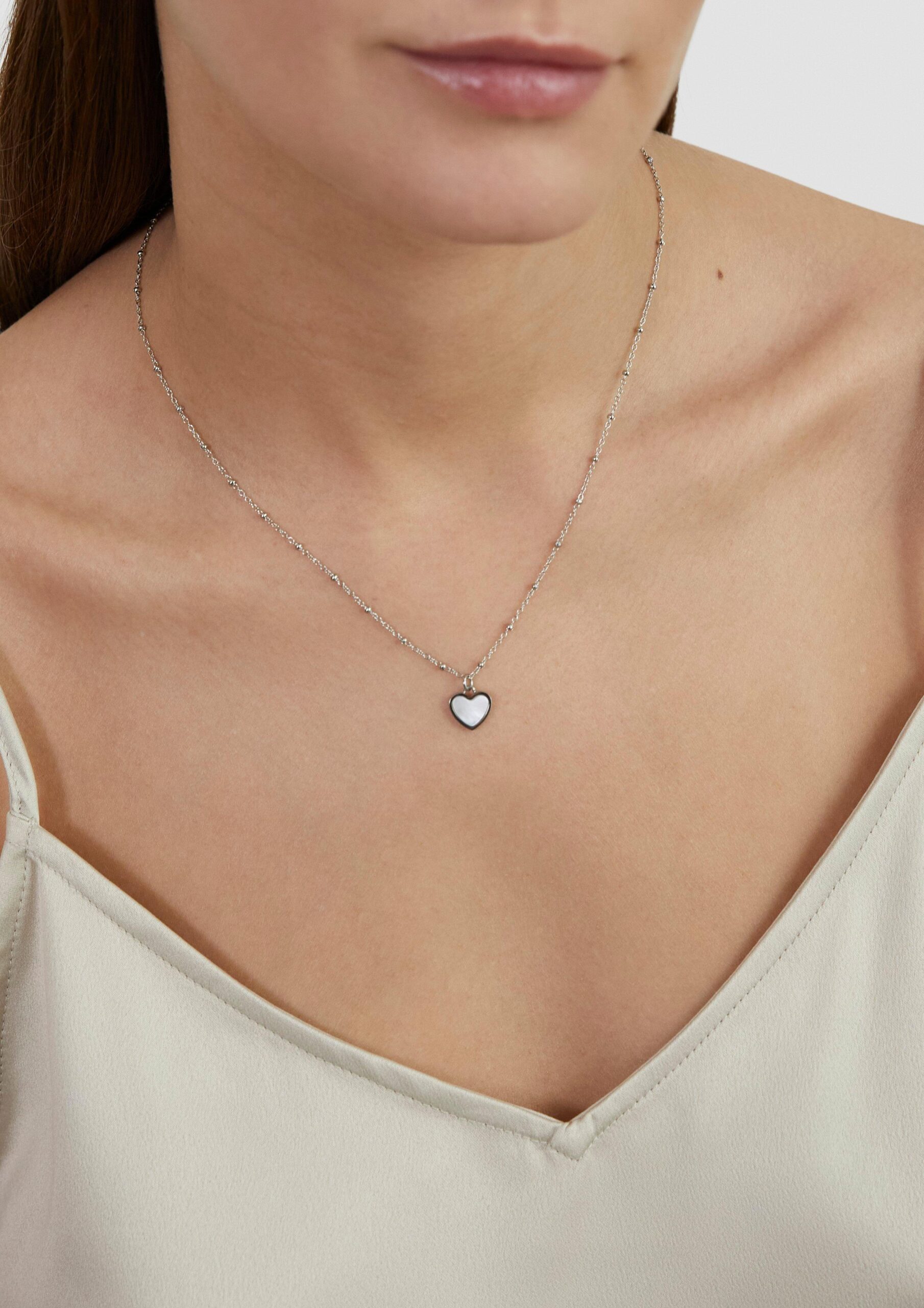 Edelstahlkette mit Herz-Anhänger