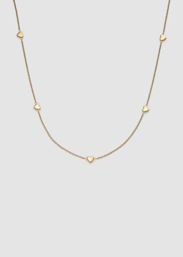 Edelstahlkette mit Herz-Details