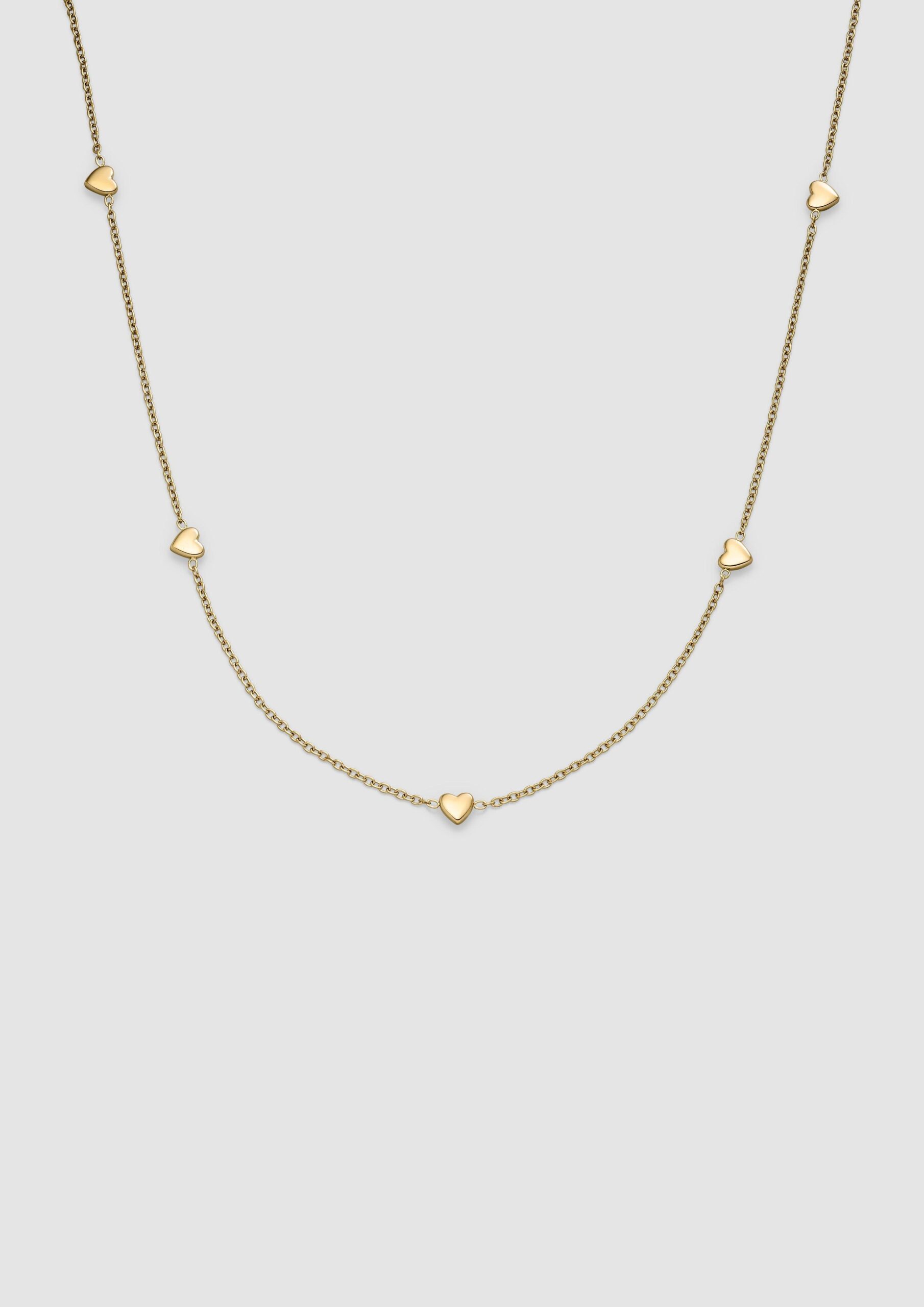 Edelstahlkette mit Herz-Details