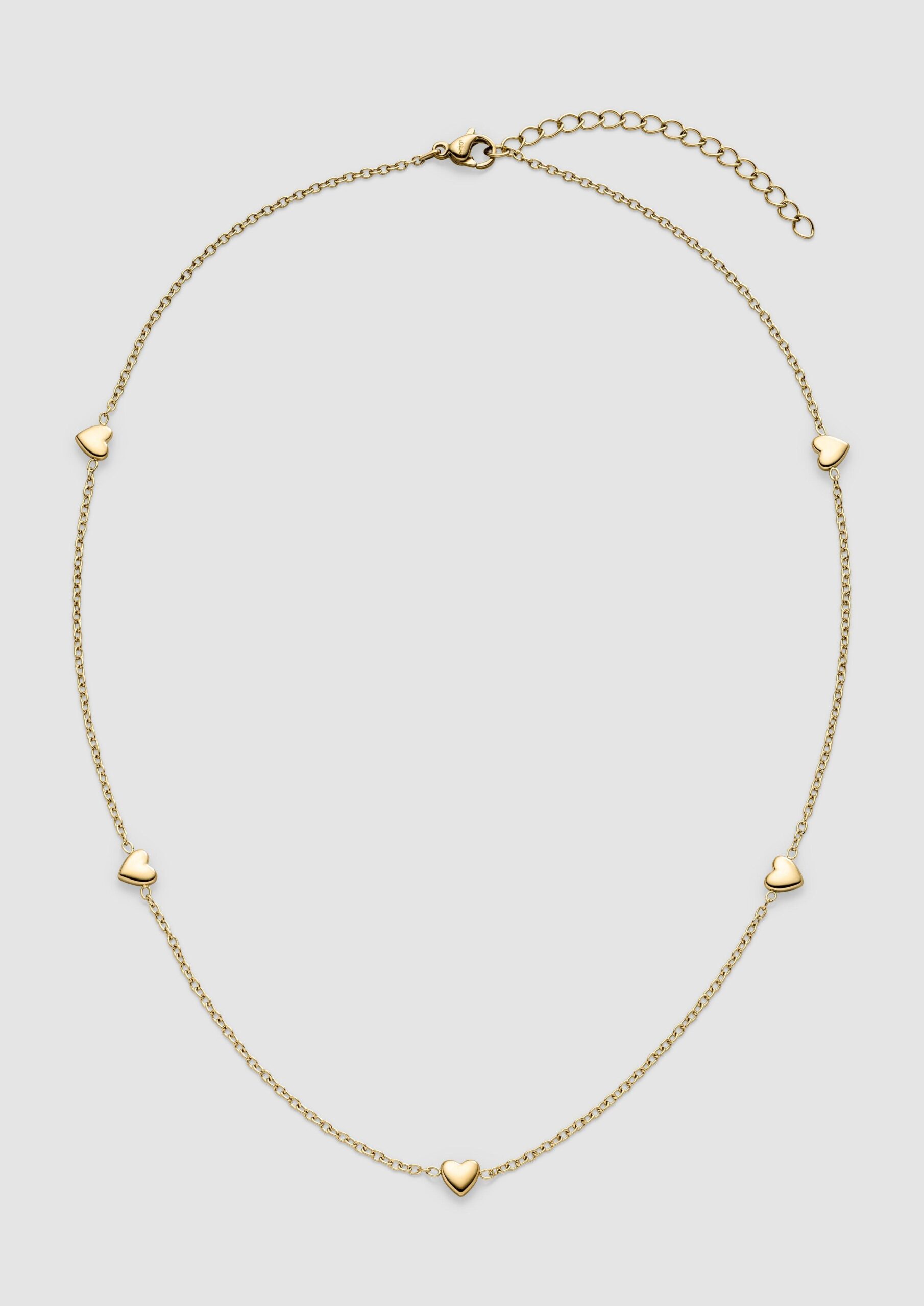 Edelstahlkette mit Herz-Details