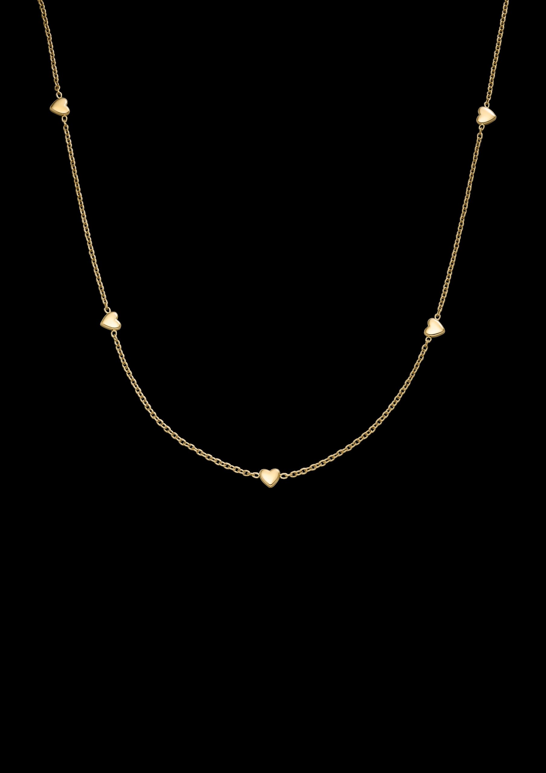 Edelstahlkette mit Herz-Details