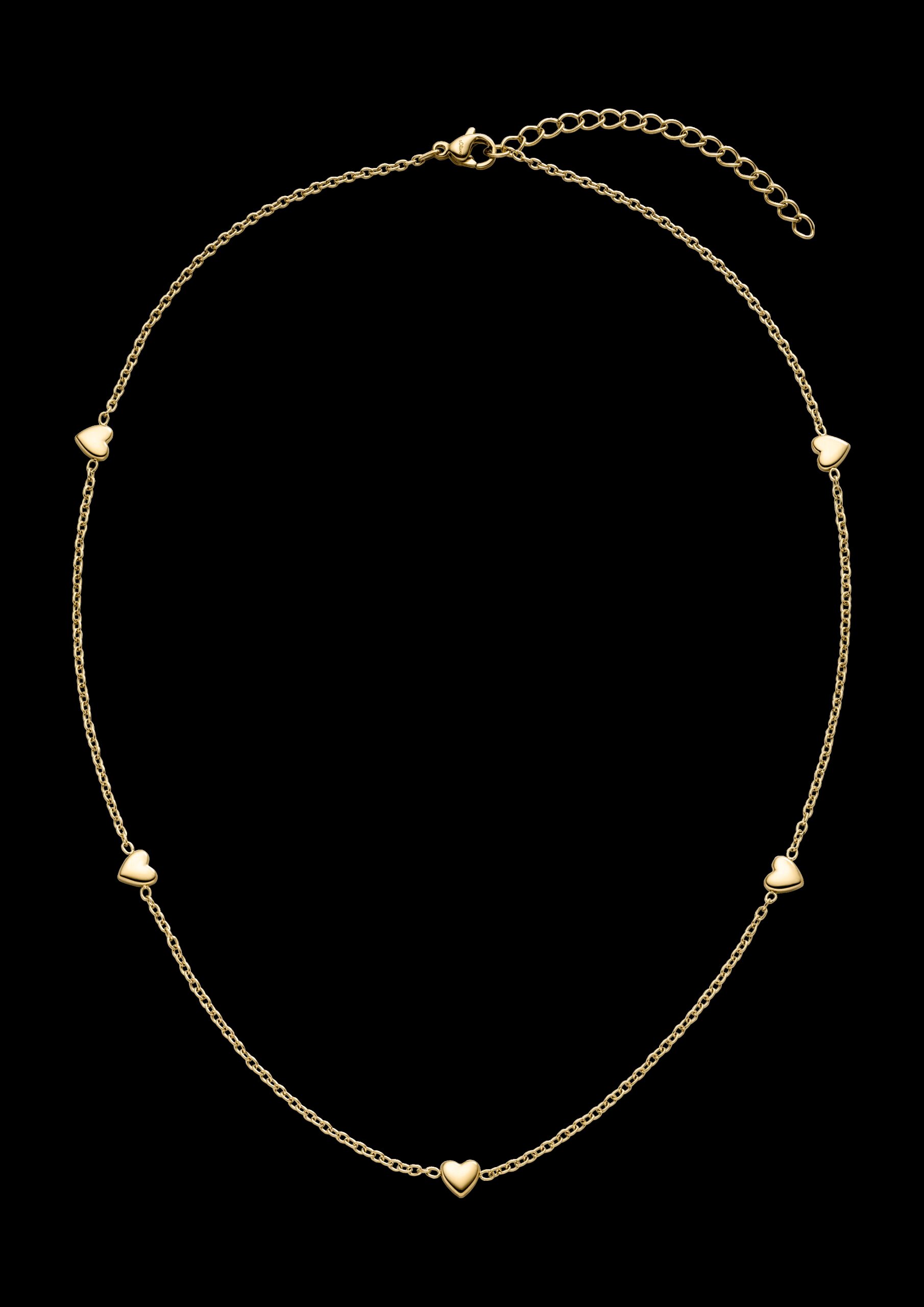 Edelstahlkette mit Herz-Details