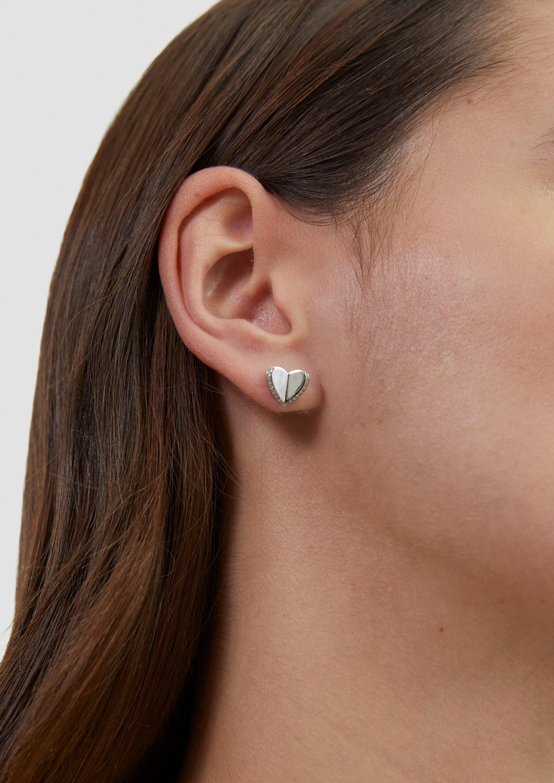 Herzförmige Ohrringe aus 925er Silber