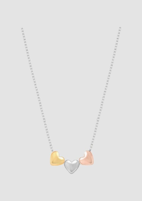Kette in Bicolor-Optik mit Herz-Detail