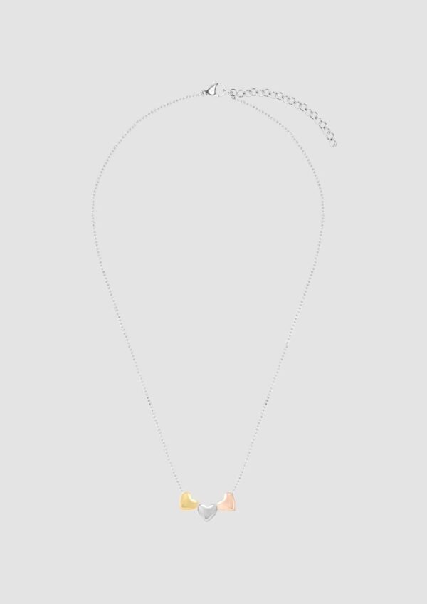 Kette in Bicolor-Optik mit Herz-Detail