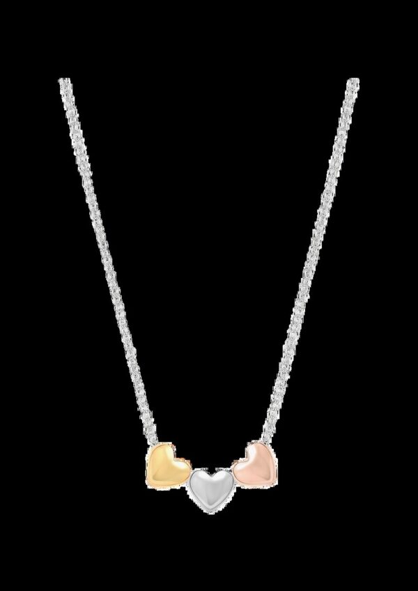 Kette in Bicolor-Optik mit Herz-Detail