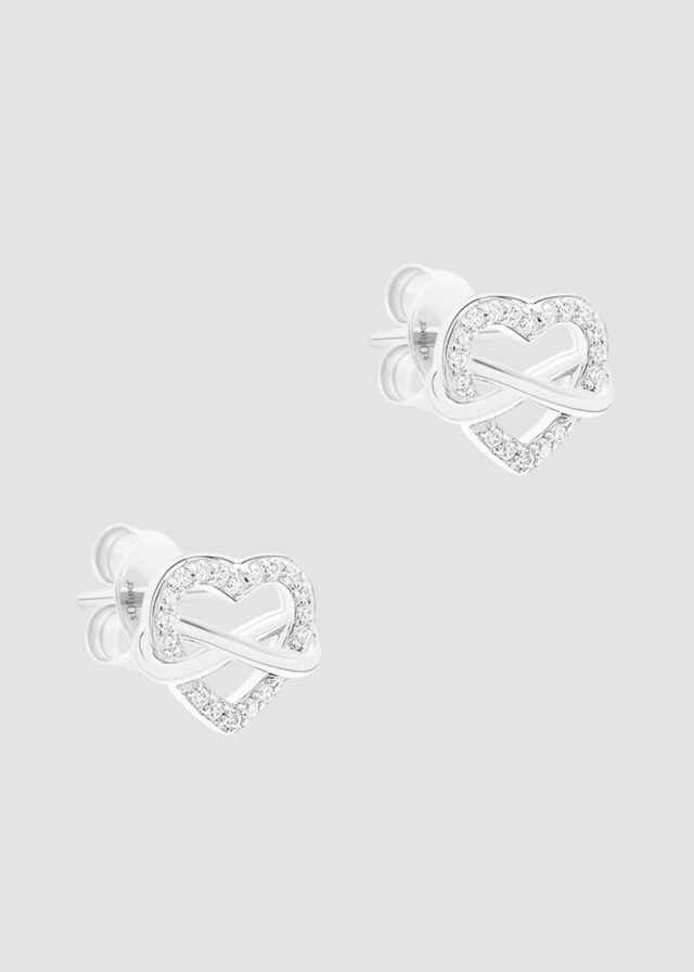 Herz-Ohrringe aus 925er Silber