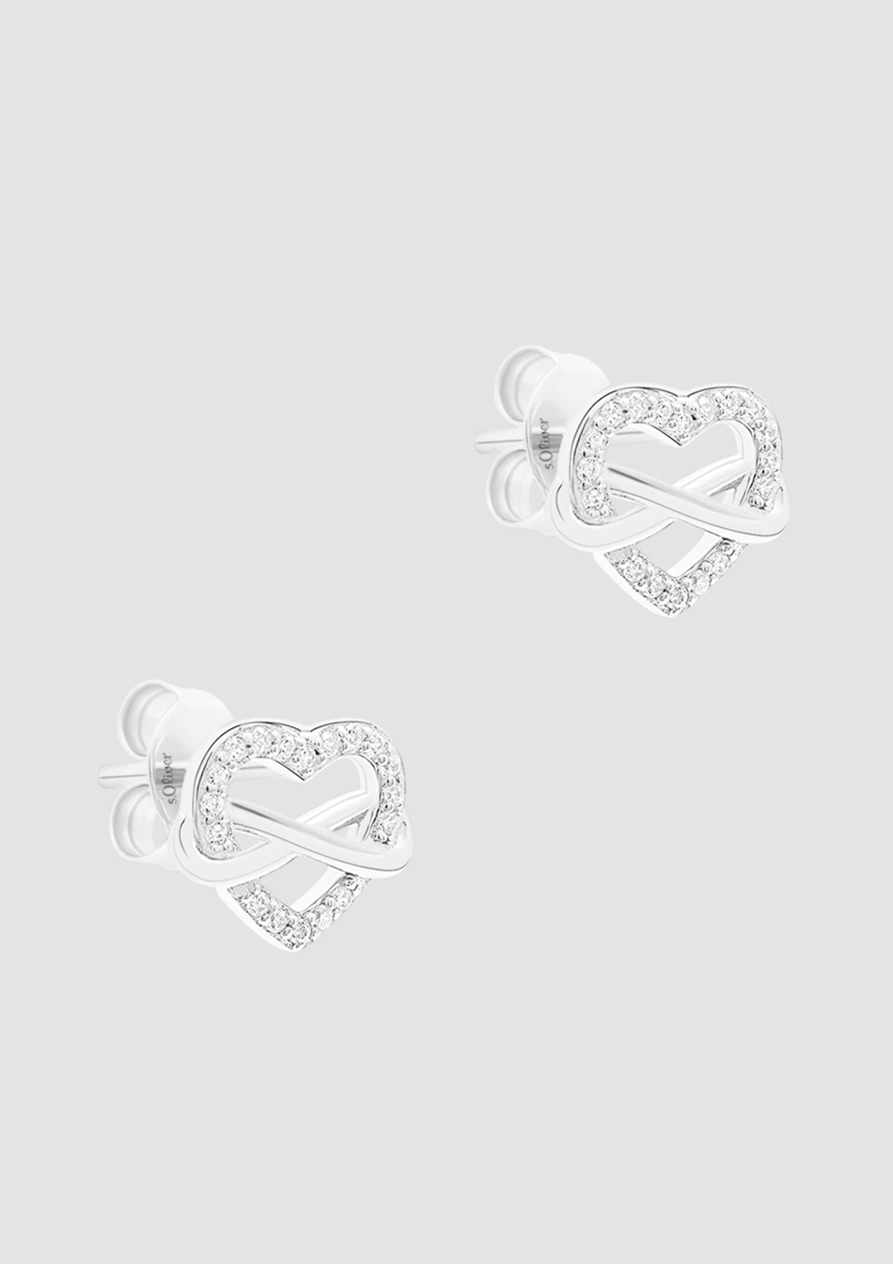 Herz-Ohrringe aus 925er Silber