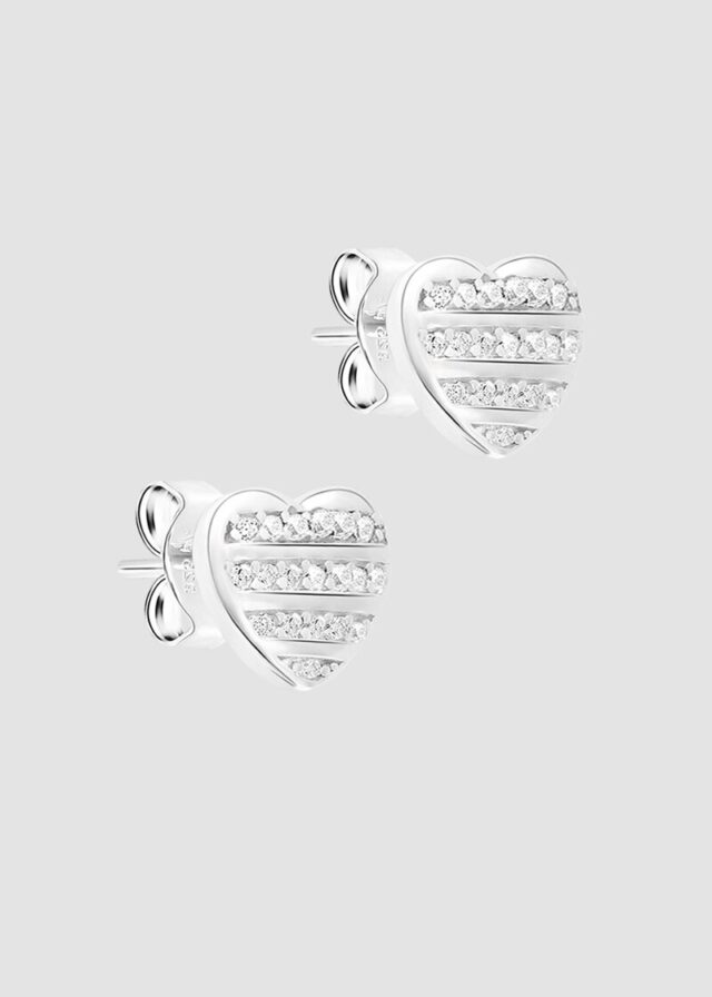 Ohrringe aus 925er Silber in Herzform