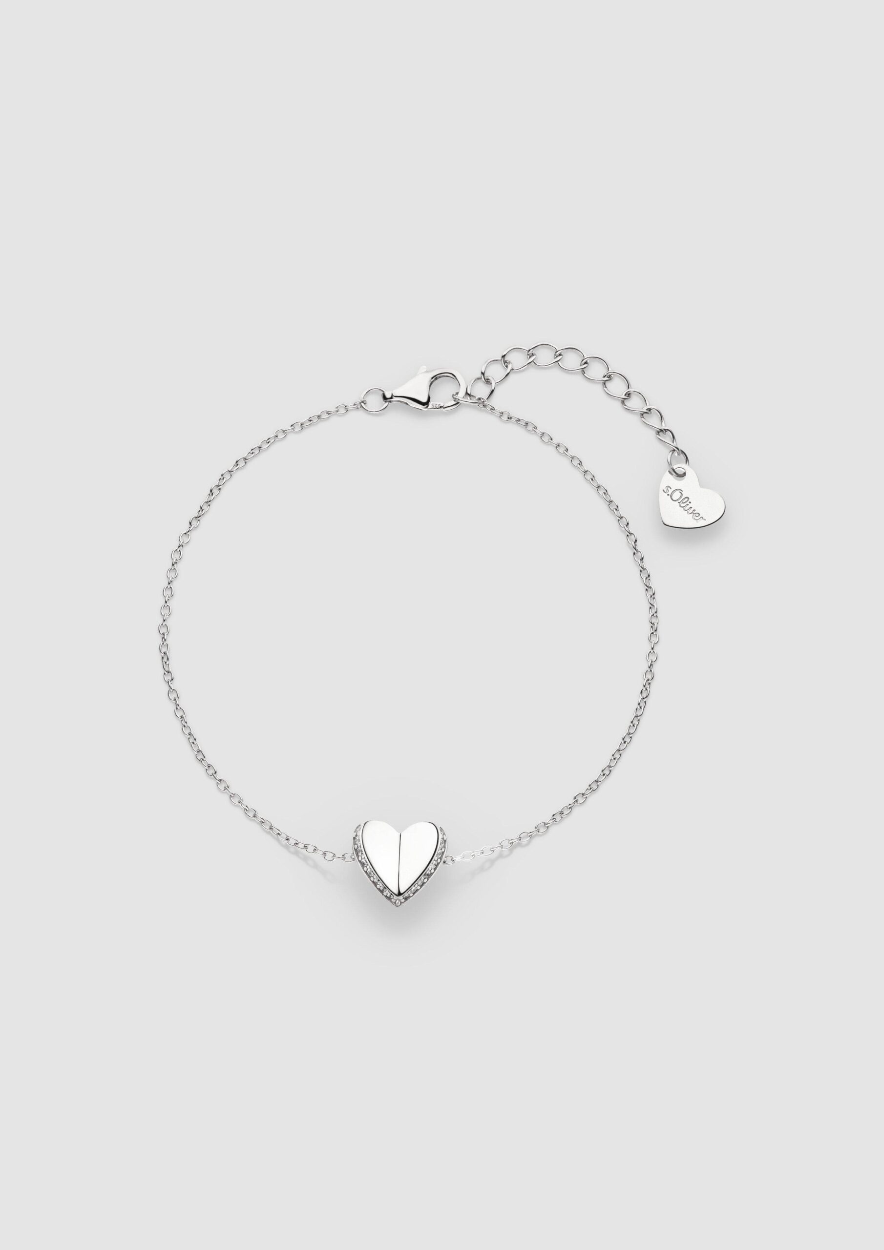 Armband aus 925er-Silber mit Herz-Detail