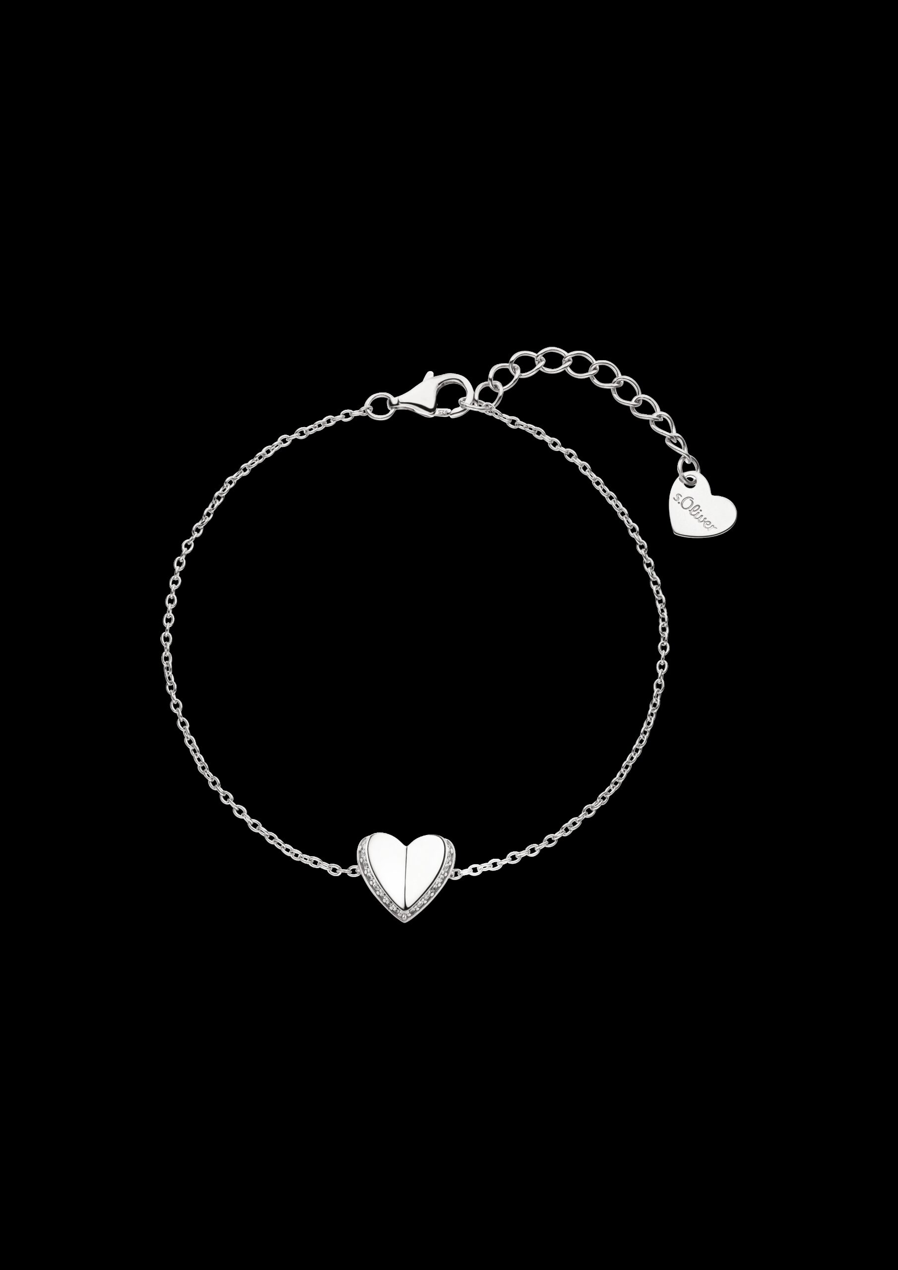 Armband aus 925er-Silber mit Herz-Detail