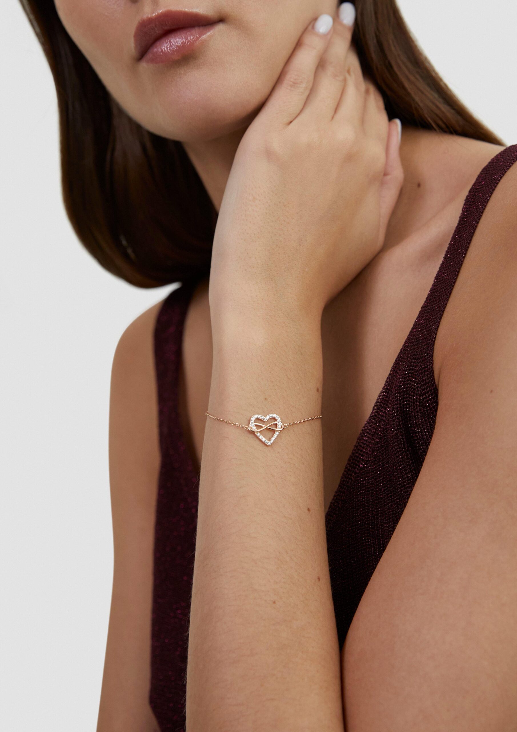 Armband aus 925er Silber mit Herz-Detail