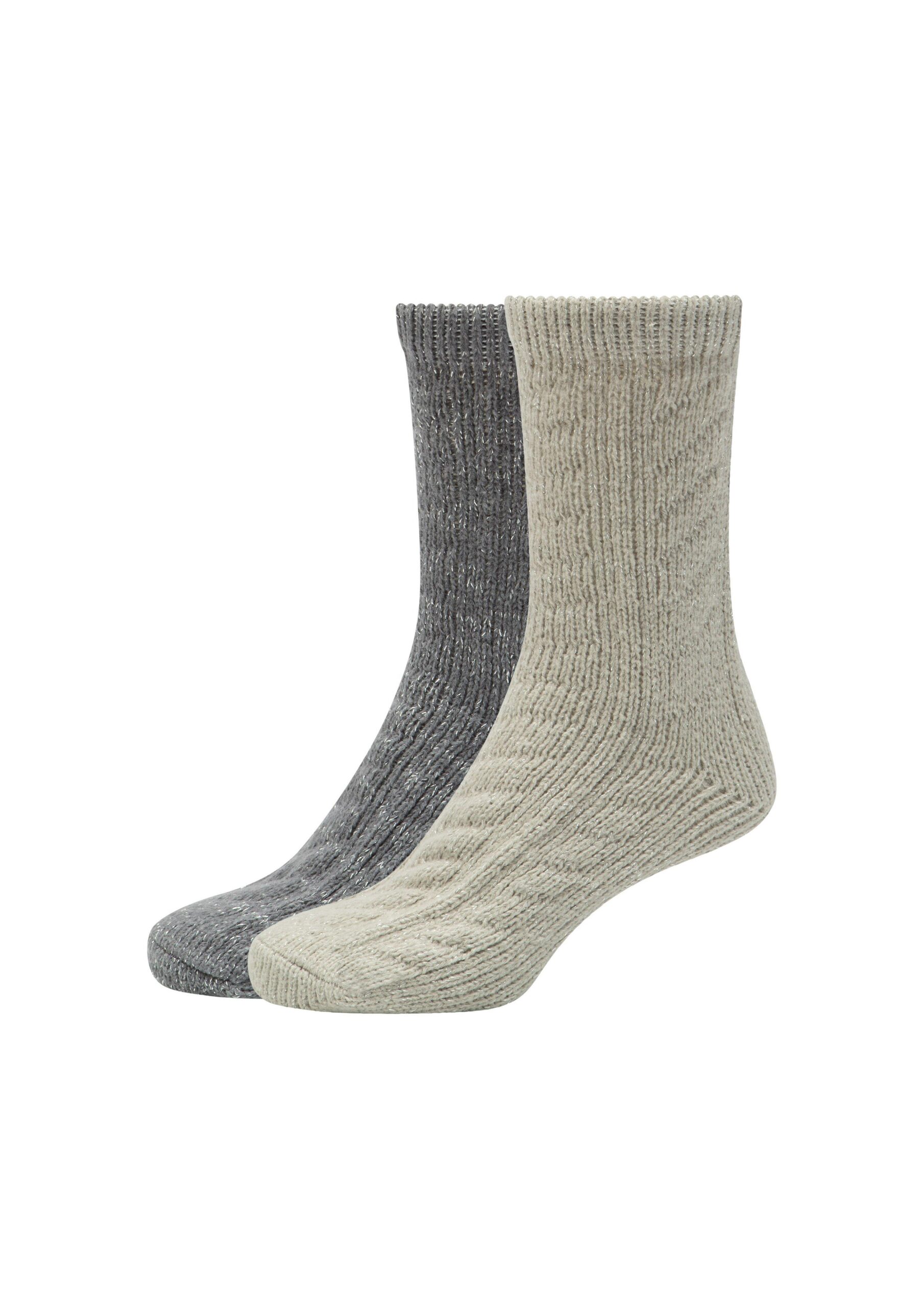 Socken mit Zopfmuster im 2er-Pack