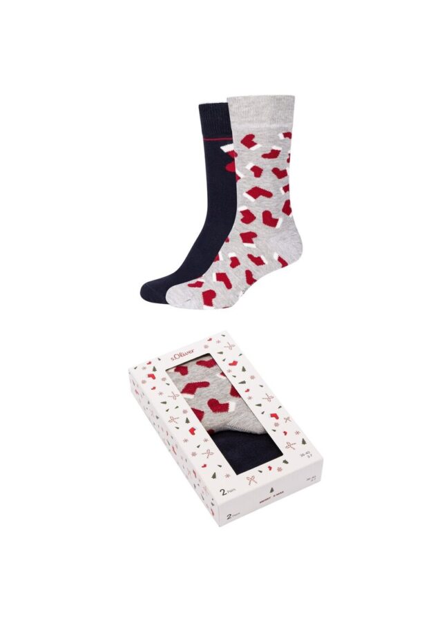 Unisex Weihnachtssocken im 2er-Pack